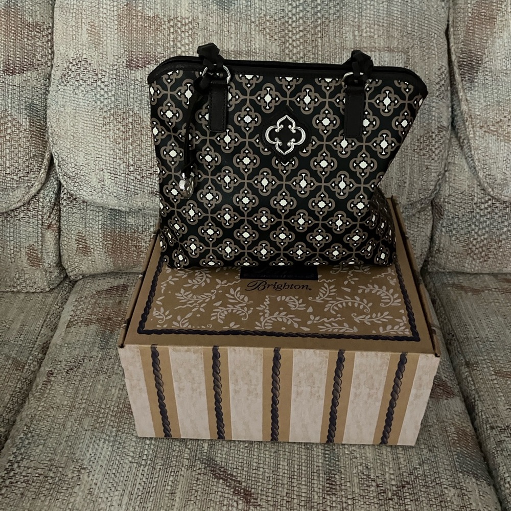 👜 Brighton Zip Tote -  Chocolate/Black